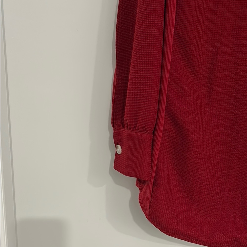 Red Button-Up Shirt - Picture 3 of 3
